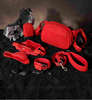 Corduroy Mesh Outdoor Sport Dog Harness Collar Leash Set with Walking Bag — 5-Piece Bundle | 8 Colors, OEM from 20 Pcs