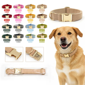Suede Series Dog Collar — Premium Faux-Suede Two-Tone Designer Collar | Heyri Pet OEM/ODM Wholesale