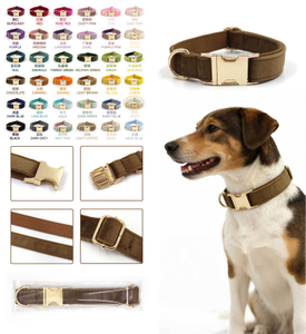 Velvet Dog Collar — Standalone Single Collar | 36 Colors, 5 Sizes XS–XL, OEM from 20 Pcs