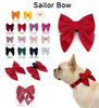 Velvet Sailor Bow for Dogs — 15 Elegant Colors × Classic Swallowtail Silhouette × Hook-and-Loop Quick-Fit | Wholesale & OEM/ODM