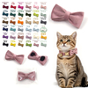 Velvet Cat Bowtie — 36 Heritage Colors, Detachable Velcro Fit, the Cutest Cat Photo Accessory of the Year