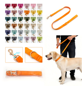 Wholesale Velvet Dog Leash — 36 Colors, 360° Swivel Hook, Traffic-Handle D-Ring, OEM/ODM Manufacturer