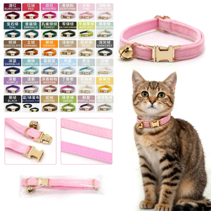  Velvet Cat Collar — 36 Colors, S & L Sizes, Quick-Release Wholesale & OEM
