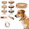 Louis Plaid Leather Dog Collar — Two-Tone PU Leather Designer Collar with Dual D-Ring & Edge-Oiled Finish | Heyri Pet OEM/ODM Wholesale