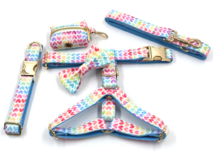 Print Series Dog Collar Leash & Harness Set — 6-Piece Trendy Pattern Bundle | 24 Creative Prints, Patent Design, OEM from 20 Pcs