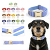 Corduroy Dog Collar — Standalone Single Collar | 17 Heritage Colors, 5 Sizes XS–XL, OEM from 20 Pcs