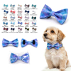 Print Series Dog Bowtie — Photo-Ready Statement Dog Bowtie with 25 Patterns, Dual-Layer Cotton Print & Double-Velcro Snap-On Attachment