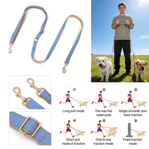 Wholesale Multifunctional Dog Leash — 6-in-1 Hands-Free, Dual-Snap, Adjustable 190–250cm, OEM/ODM Manufacturer