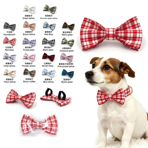Print Series Dog Bowtie — Photo-Ready Statement Dog Bowtie with 25 Patterns, Dual-Layer Cotton Print & Double-Velcro Snap-On Attachment