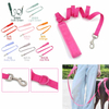 Colorful Button Sport Dog Leash — Corduroy & Nylon Walk Leash with Hybrid Zinc/Plastic Clip & Hands-Free D-Ring Handle