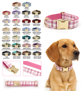 Plaid Dog Collar — Standalone Single Collar | British Heritage Patterns, 5 Sizes XS–XL, OEM from 20 Pcs