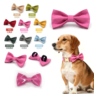  Suede Dog Bowtie — Premium Microsuede, 8 Refined Colors, Wholesale from Heyri Pet