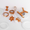 Orange velvet dog collar leash and harness 6-piece set with gold zinc alloy quick-release buckle
